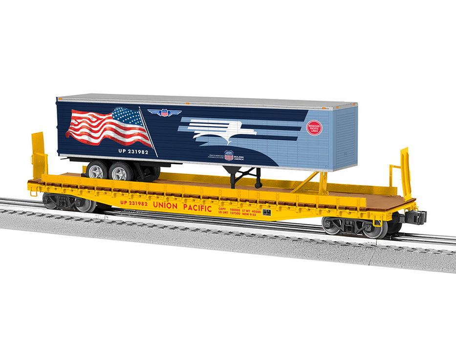 Lionel 2326040 O UP MP Heritage TOFC Flatcar