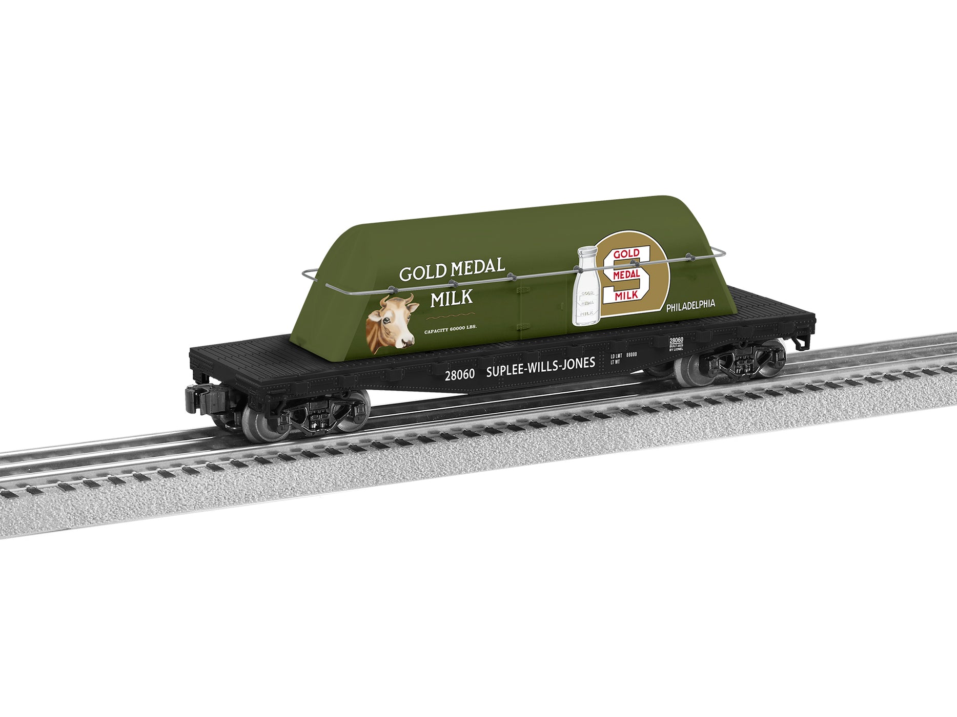 Lionel 2328060 O RTR Gold Medal Milk Flatcar w/Milk Container — NY ...