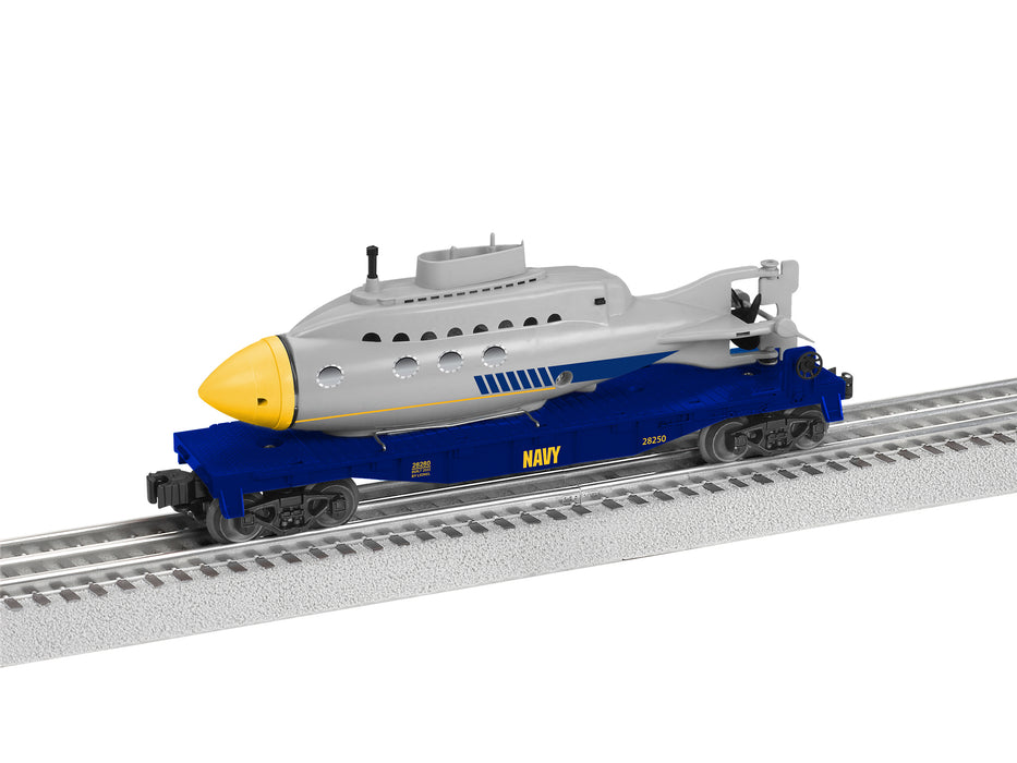 Lionel 2228250 O RTR Navy Sub Flatcar