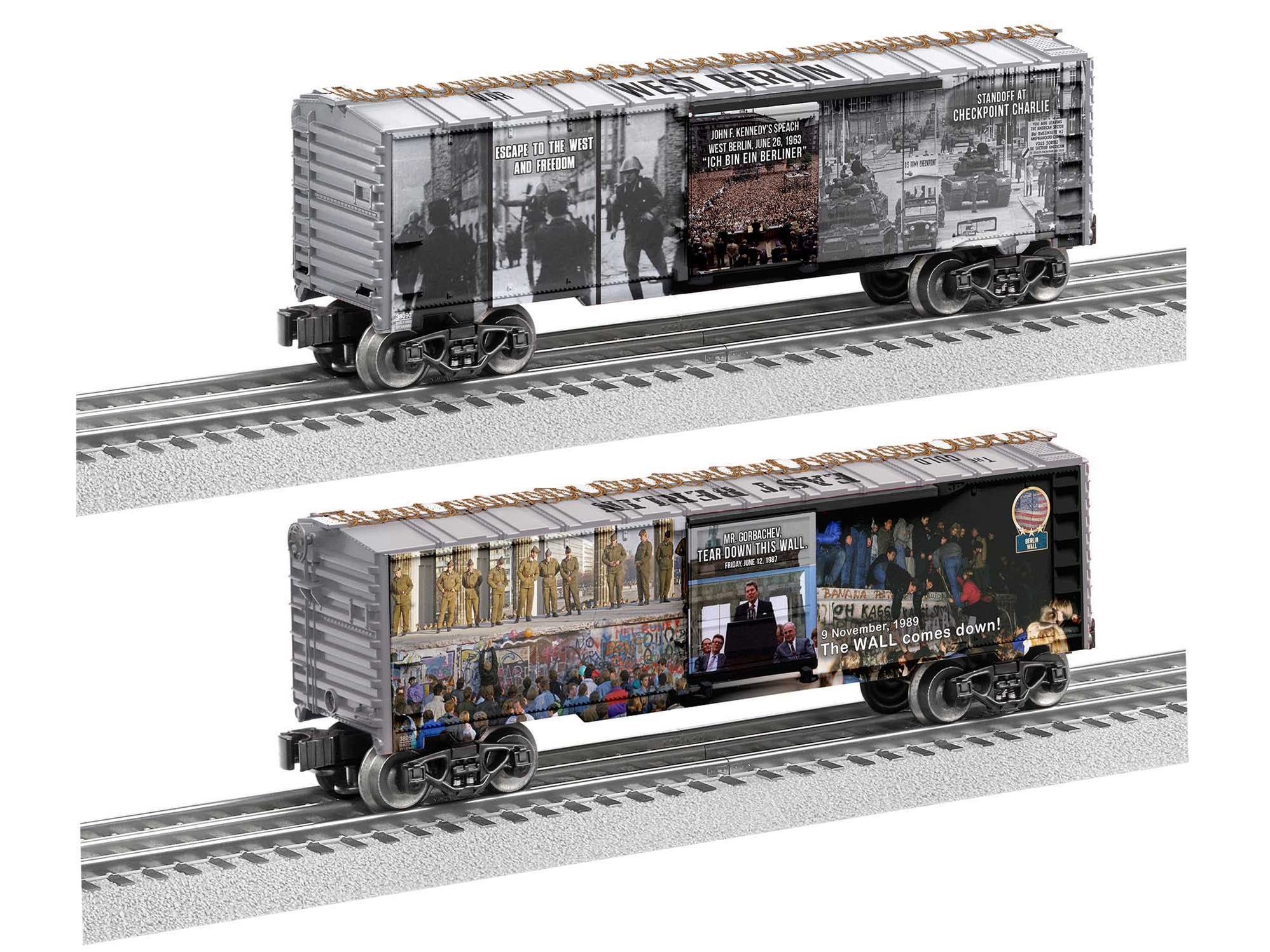 Lionel 2038080 O RTR USA Berlin Wall Boxcar — NY-ElectricTrains