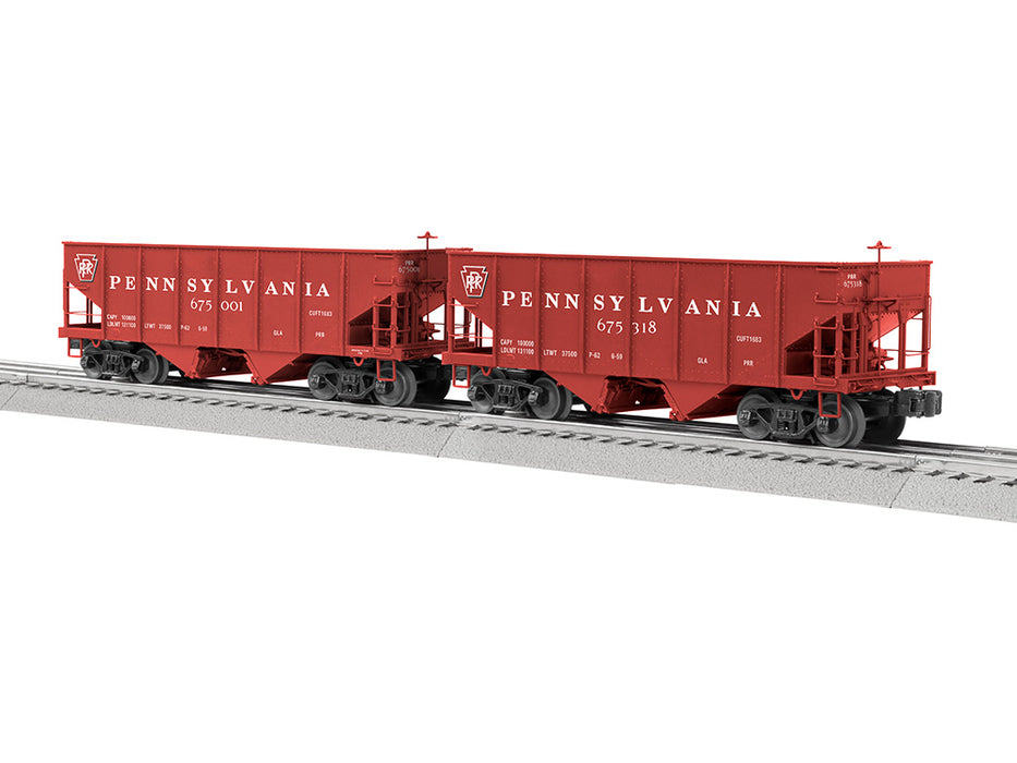 Lionel 2326480 O PRR GLA Hopper 2pk