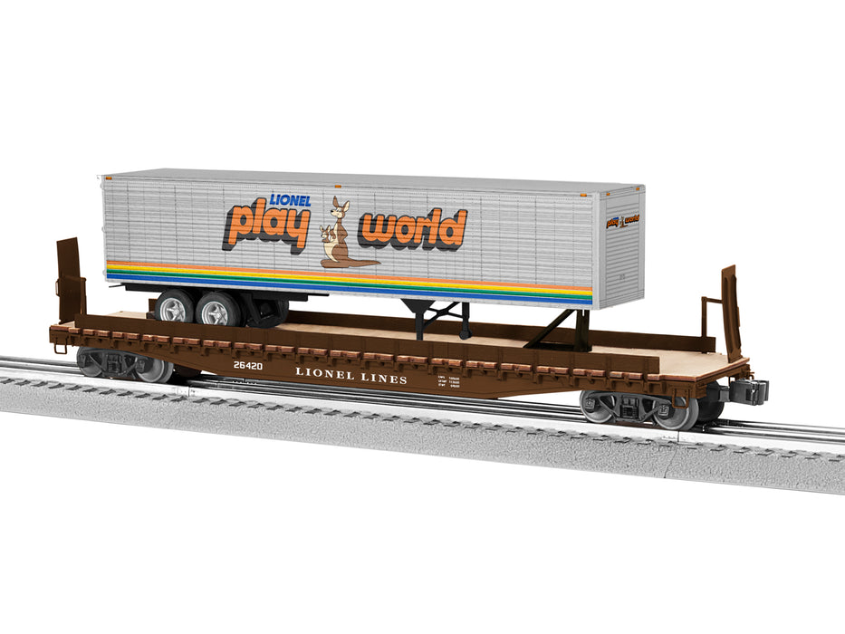 Lionel 2326420 O Lionel 50' Flatcar w/Trailer