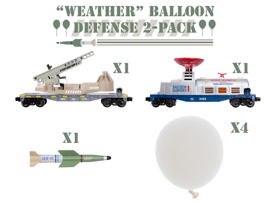 Lionel 2428100 O Weather Balloon Defense 2-pack