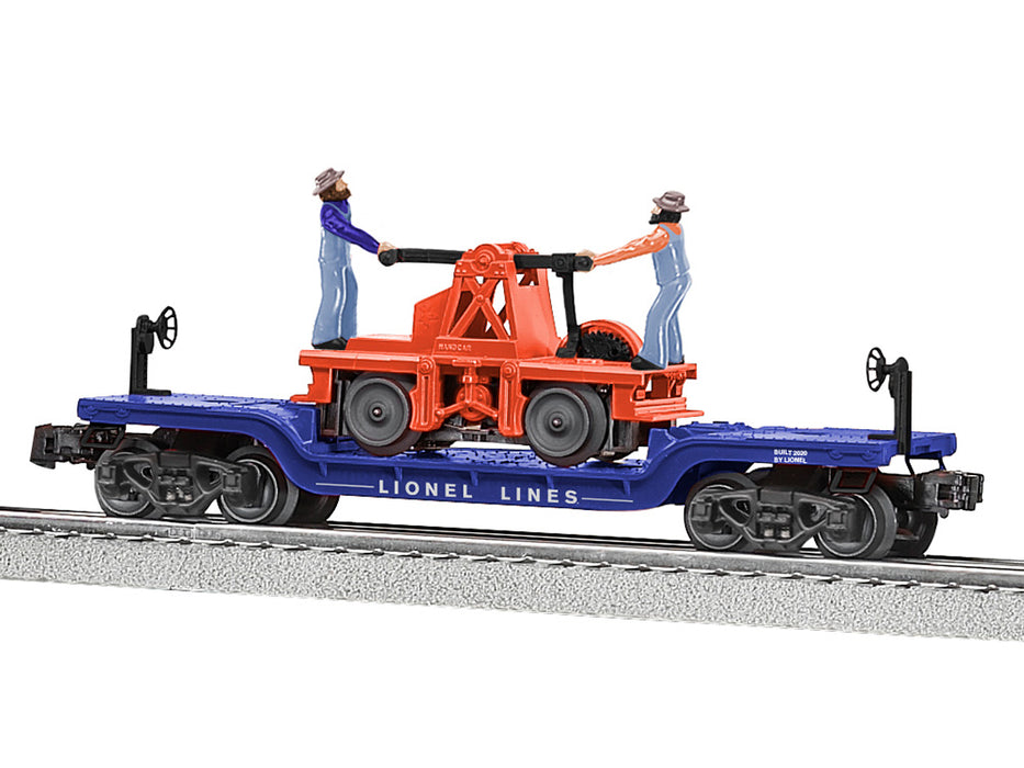 Lionel 2128080 O RTR Lionel Lines Flatcar with Handcar
