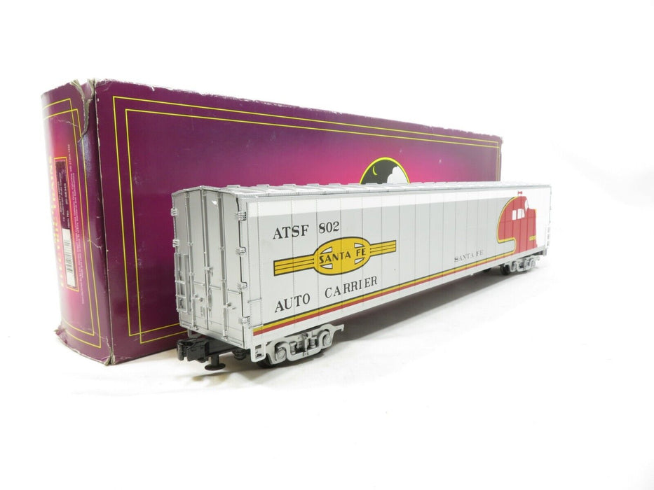 MTH 20-98345 Santa Fe #802 75' AutoTrain Auto Carrier - Weak Box LN
