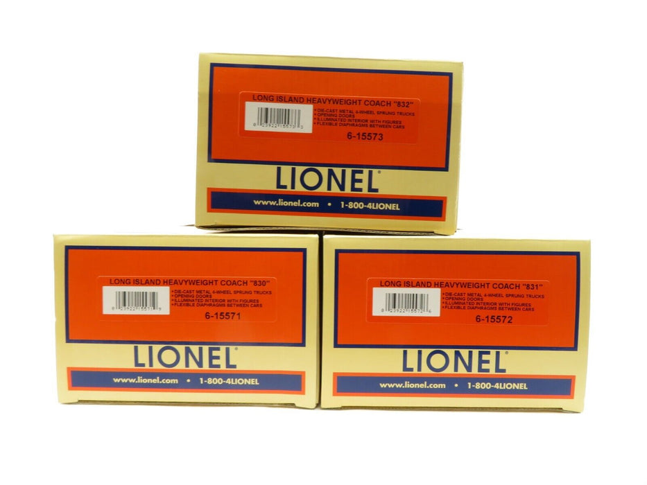 Lionel 6-15570 Long Island Heavyweight Passenger 3-Pack NIB