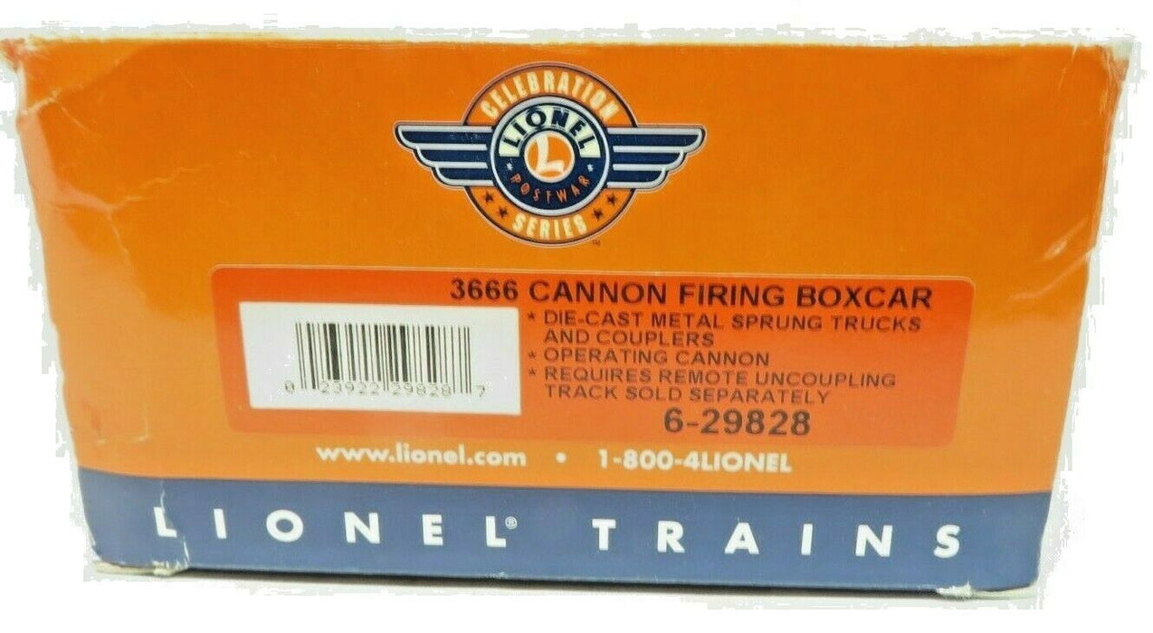 Lionel 6-29828 Minuteman 3666 Cannon Firing Boxcar NIB