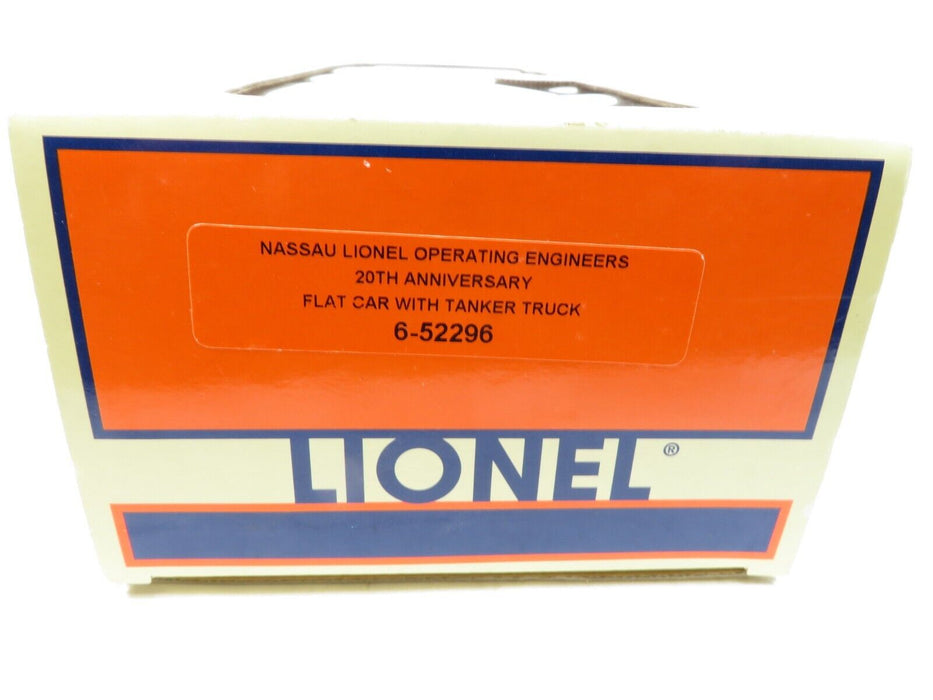Lionel 6-52296 Nassau Lionel Operating Engineers Flatcar w/Tanker NIB ...