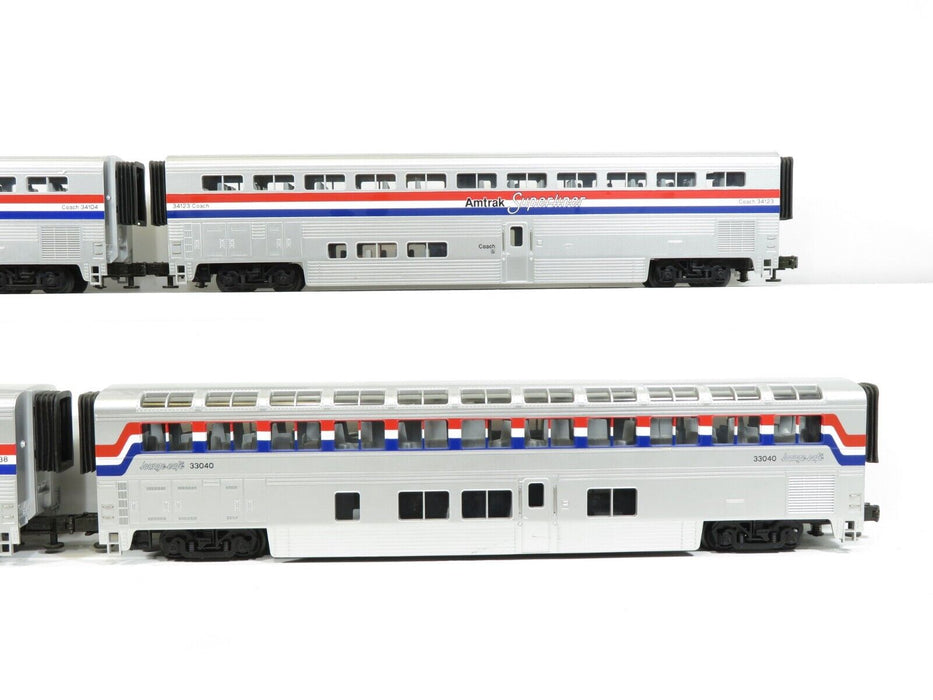MTH 20-6524 Amtrak 4-Car Scale Superliner Set One Car Has Rub