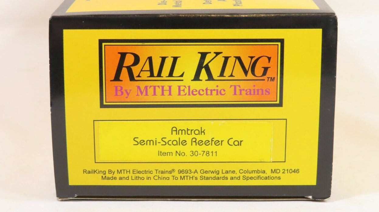 MTH 30-7811 Railking Amtrak 40' Semi Scale Reefer Car NIB