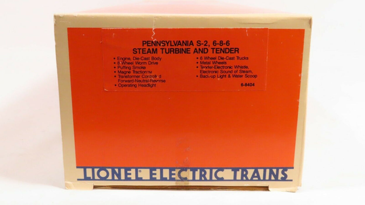 Lionel 6-8404 Pennsylvania S-2  6-8-6 Steam Turbine & Tender LN