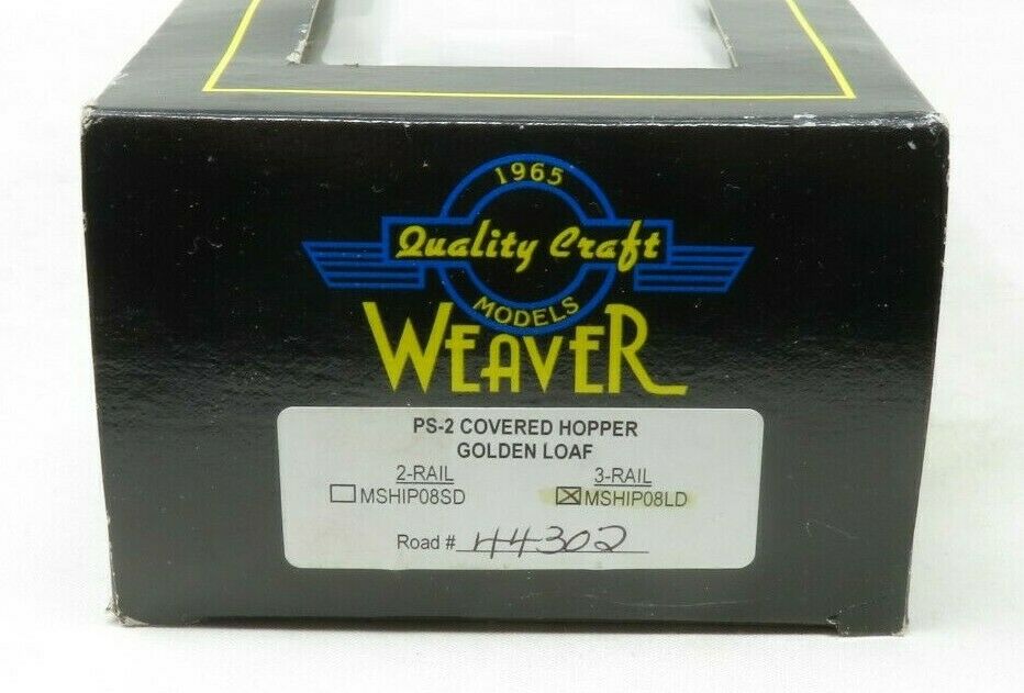 Weaver 44302 PS-2 3-Railed Covered Hopper Golden Loaf NIB