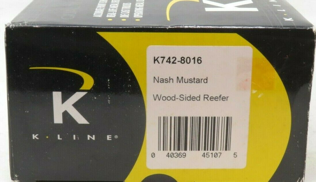 K-Line K742-8016 Nash Mustard Wood Reefer NIB