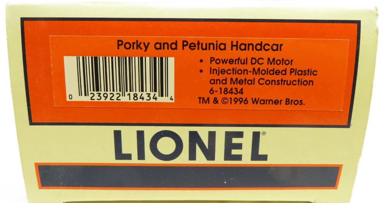 Lionel 6-18434 Operating Porky & Petunia Handcar NIB