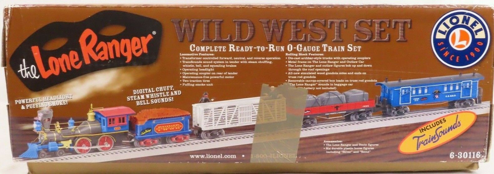 Lionel 6-30116 The Lone Ranger Wild Wild West Set  LN