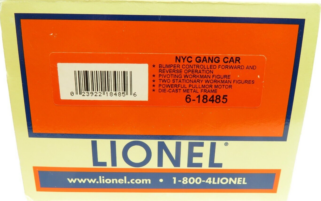 Lionel 6-18485 NYC Gang Car NIB