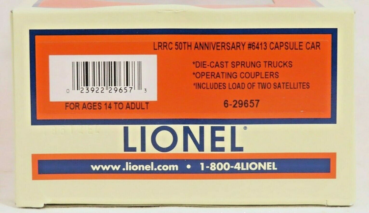Lionel 6-29657 LRRC 50th Anniversary #6413 Capsule Car NIB