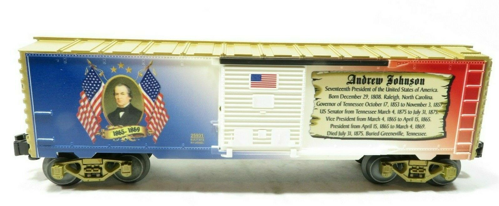 Lionel 6-25931 U.S. Presidential Boxcar President Johnson NIB