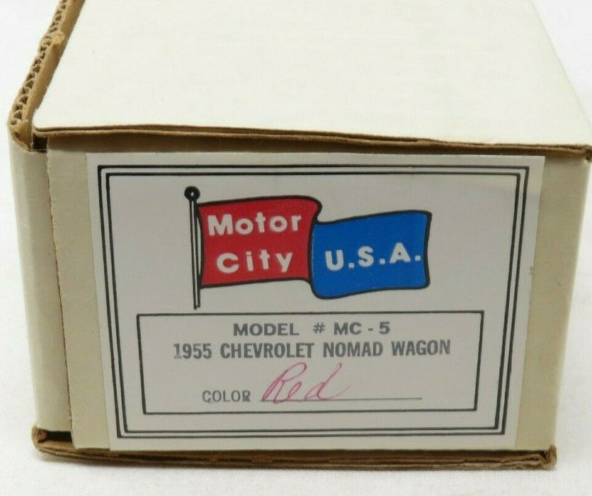 Motor City USA Models MC #5 DIE CAST 1955 Chevrolet Nomad Wagon (RED) NIB