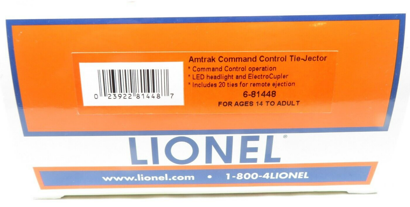 Lionel 6-81448 Amtrak Command Control Tie-Jector NIB