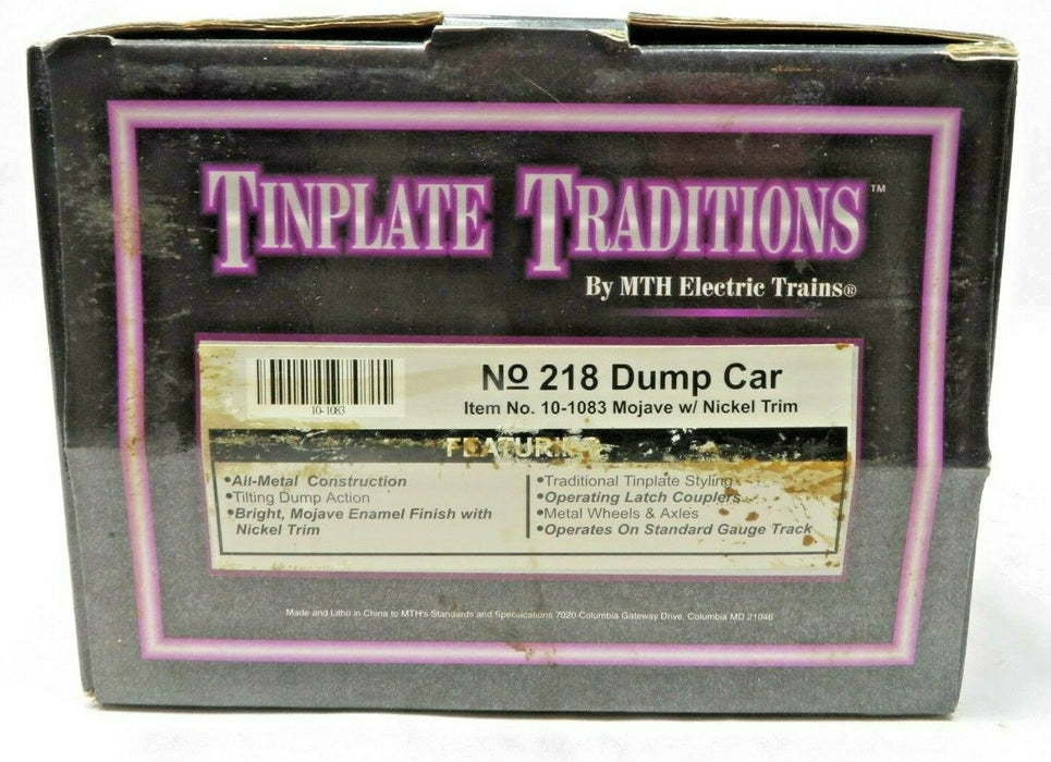 MTH 10-1083 No 218 Dump car NIB