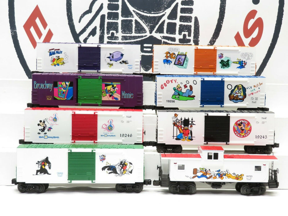 LIONEL 6-19XXX Disney's Box Car Set w/Caboose 8 Pieces NIB