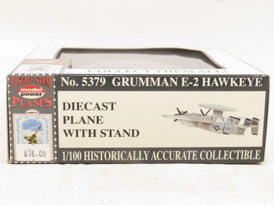 Model Power No. 5379 Grumman E-2 Hawkeye Diecast Plane w/Stand NIB