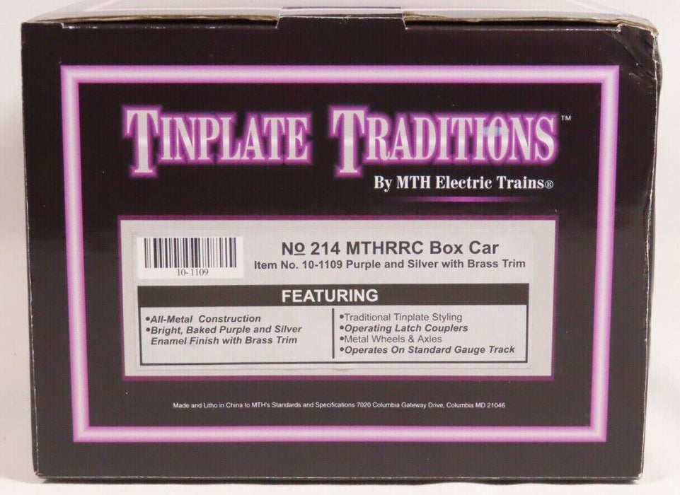 MTH 10-1109 Standard Gauge No. 214 MTHRRC Box Car  NIB