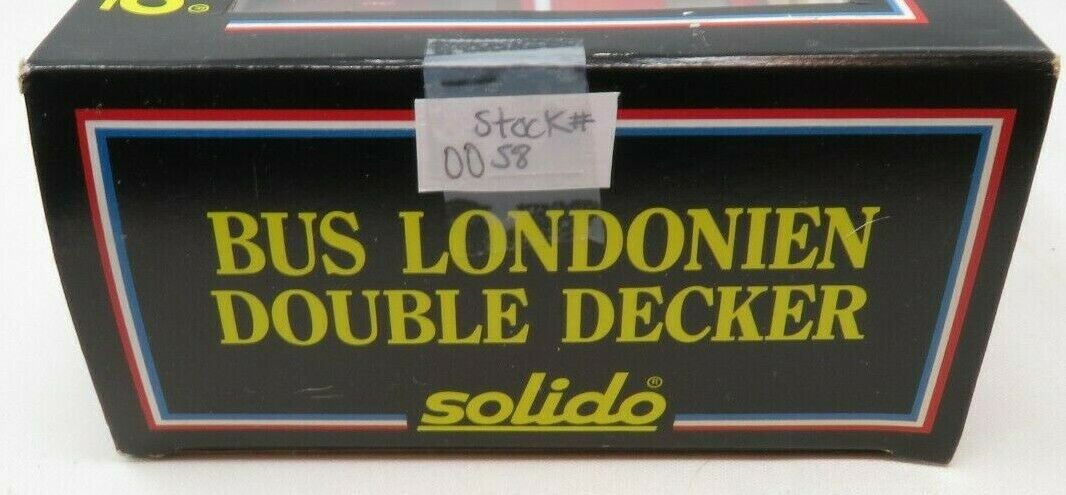 Solido 0058 DIE CAST-Bus Londonien Double Decker NIB