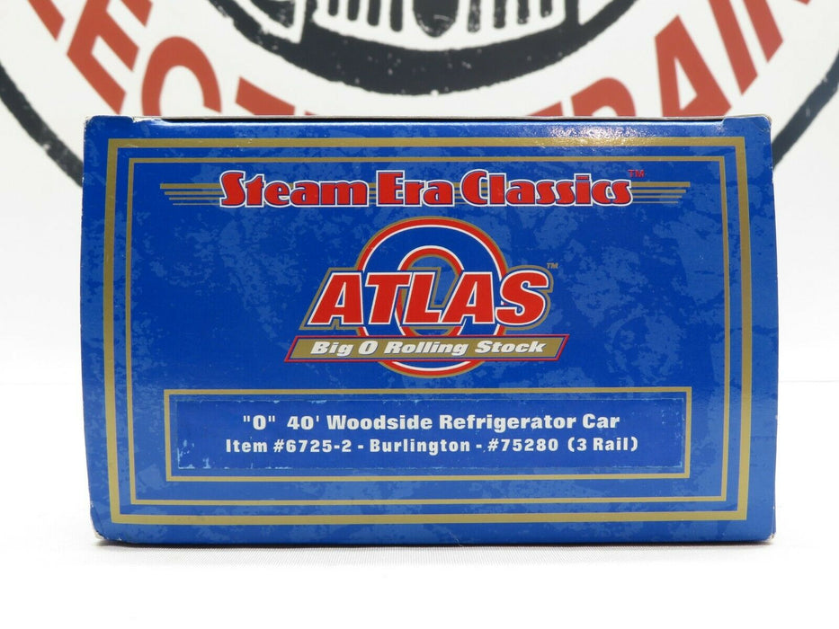 Atlas 6725-2 Burlington 40' Woodside Refrigerator Car #75280 NIB