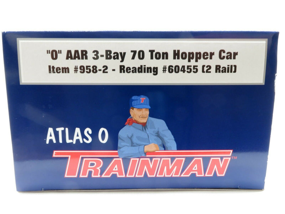 Atlas 958-2 Reading AAR 3-Bay 70 Ton Hopper Car #60455 2 Rail NIB