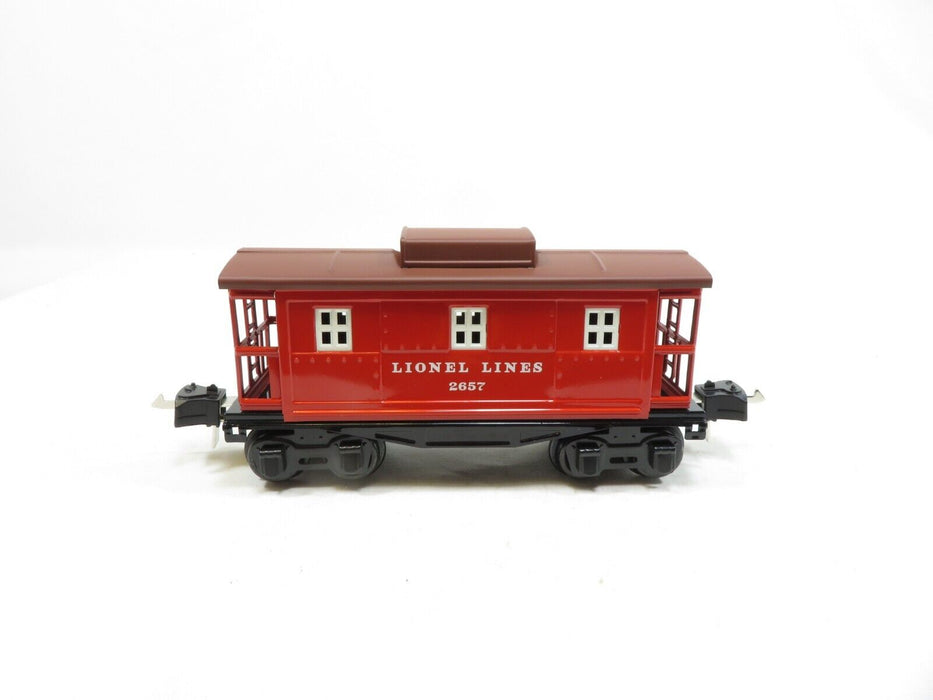 MTH 11-70041 Lionel Corp 2657 Caboose red & Brown Tinplate O NIB