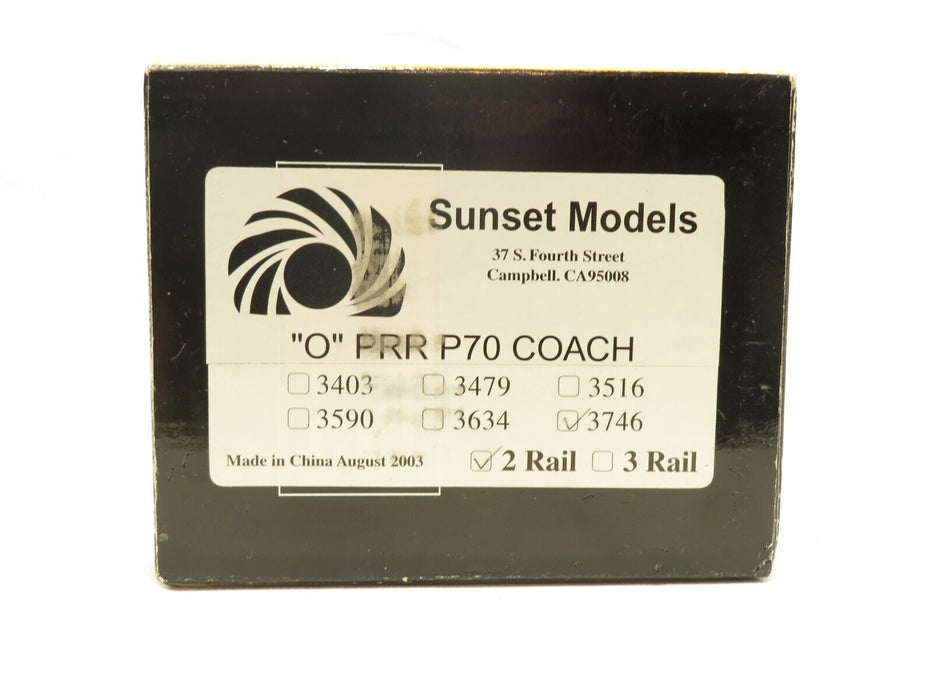 3rd Rail Sunset 3746 Pennsylvania P70 Coach 2-Rail NIB