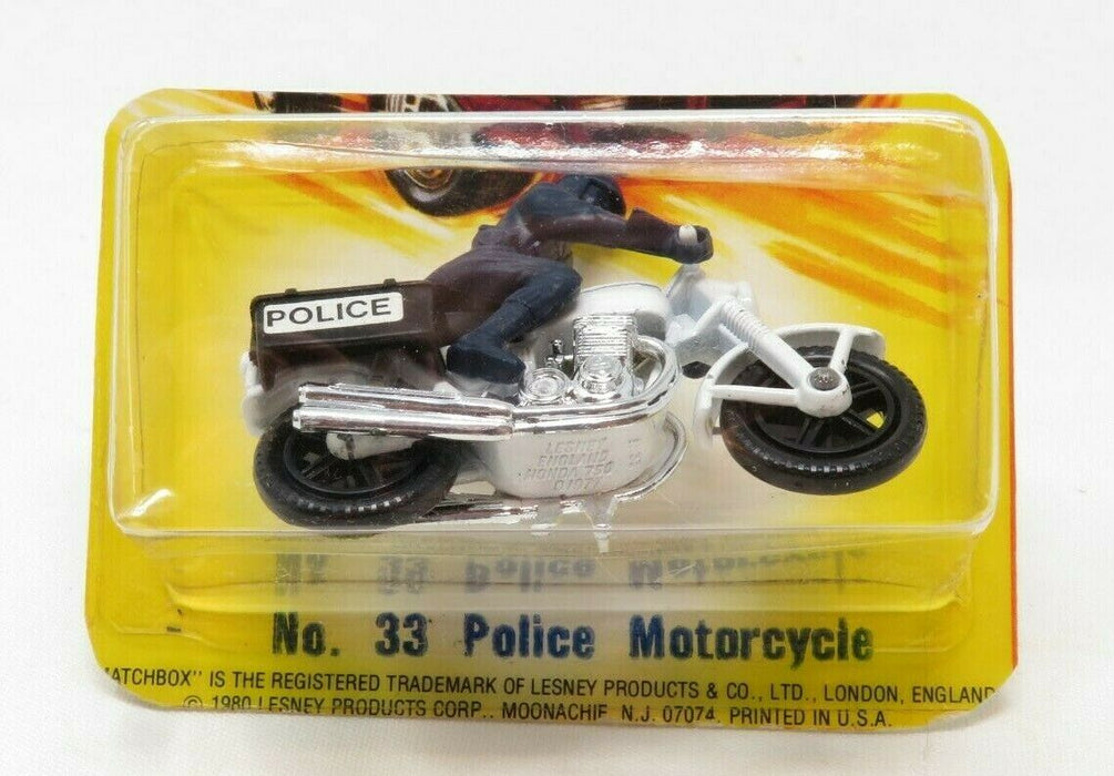 Matchbox 0066 DIE CAST-Police Motorcycle NIB