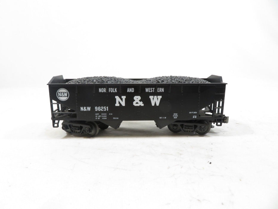MTH 20-97430 Norfolk & Western 2 Bay Offset Hopper with Coal Load LN