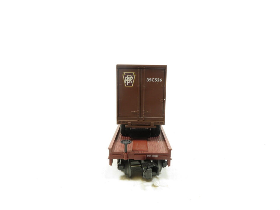 MTH 20-98104 Pennsylvania Flat Car with 20' Trailers LN