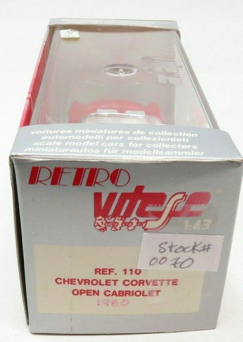 Retro Vitesse 0070 DIE CAST-1960 Chevrolet Corvette-Open Cabriolet NIB
