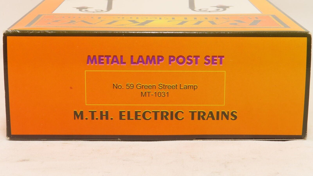 MTH MT-1031 No. 59 Green Metal Street Lamp Post Set LN