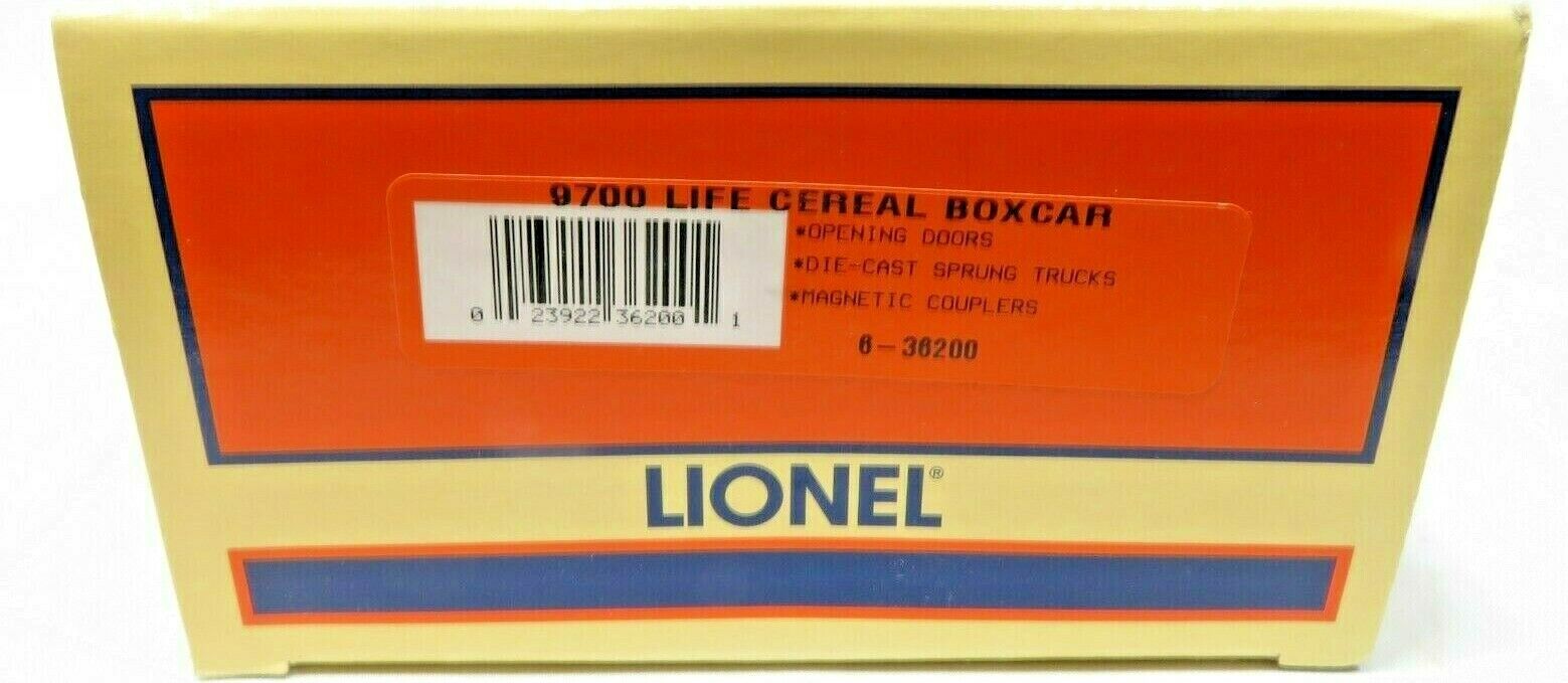Lionel 6-36200 9700 Life Cereal Boxcar Rare NIB