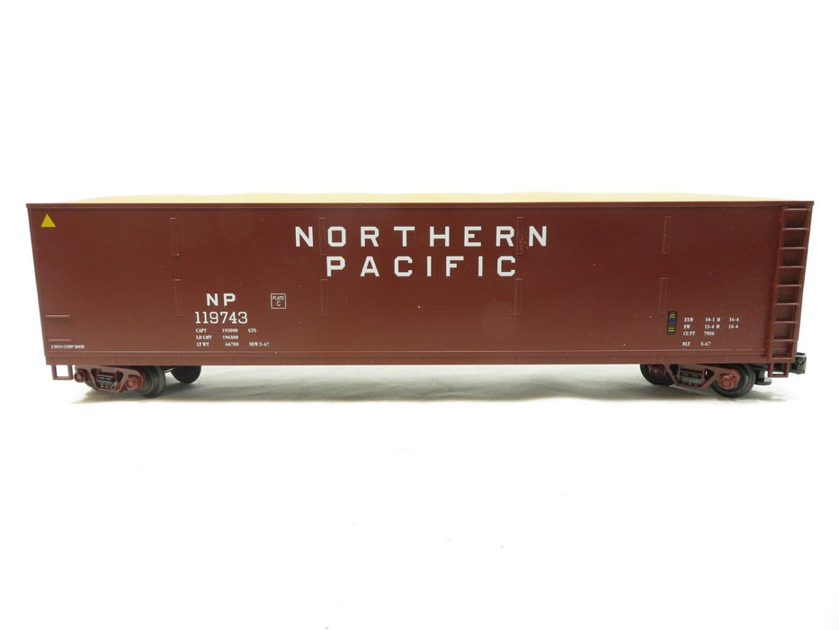 MTH 20-97502 Northern Pacific Wood Chip Hopper with Chip Load LN