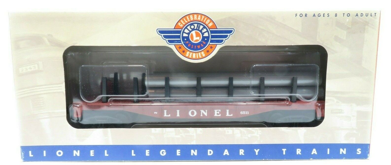 Lionel 6-19456 Flat Car w/Stakes / Pipes NIB