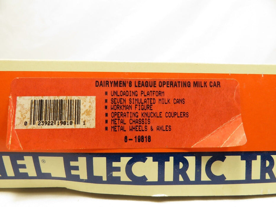 Lionel 6-19818 Operating Dairymen's League Milk Car LN