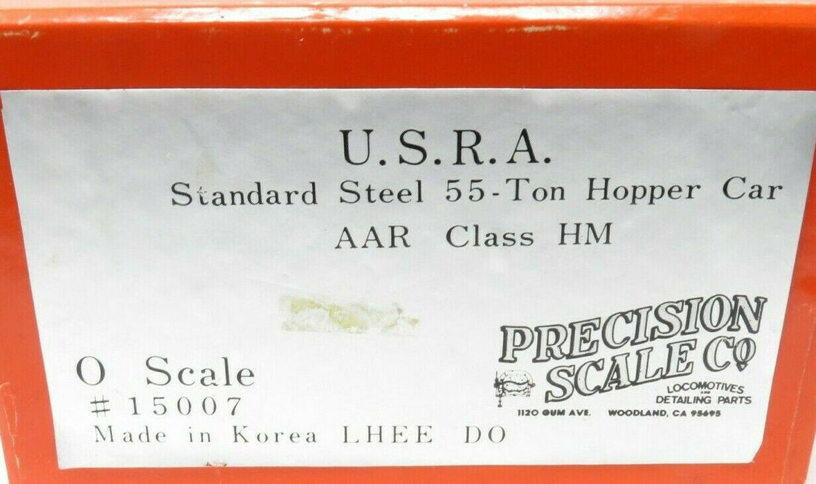 Precision 15007 Brass USRA Standard Steel 55 Ton Hopper Car AAR-Class HM NIB
