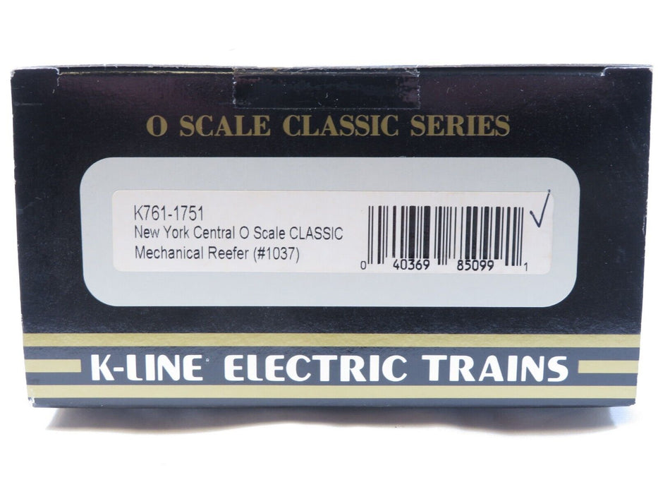 K-Line 761-1751 New York Central O Scale Classic Mechanical Reefer NIB