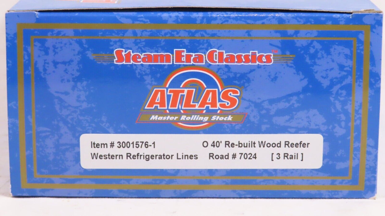 Atlas 3001576-1 Western Refrigerator Lines 40' Re-built Wood Reefer #7024 NIB