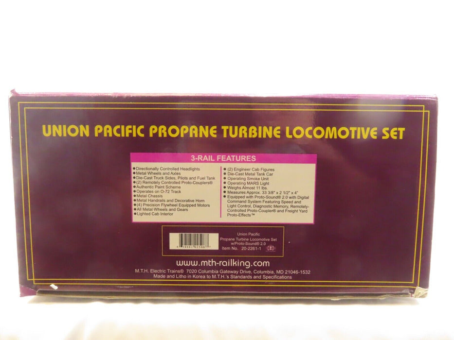 MTH 20-2261-1 Union Pacific Propane Turbine w/Protosound 2 LN