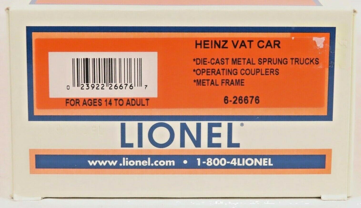 Lionel 6-26676 Heinz Vat Car NIB