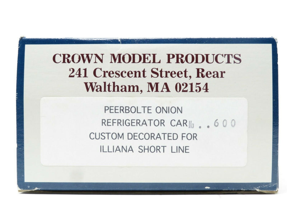 Crown Model No 600 Peerbolte Onion Refrigerator Car NIB