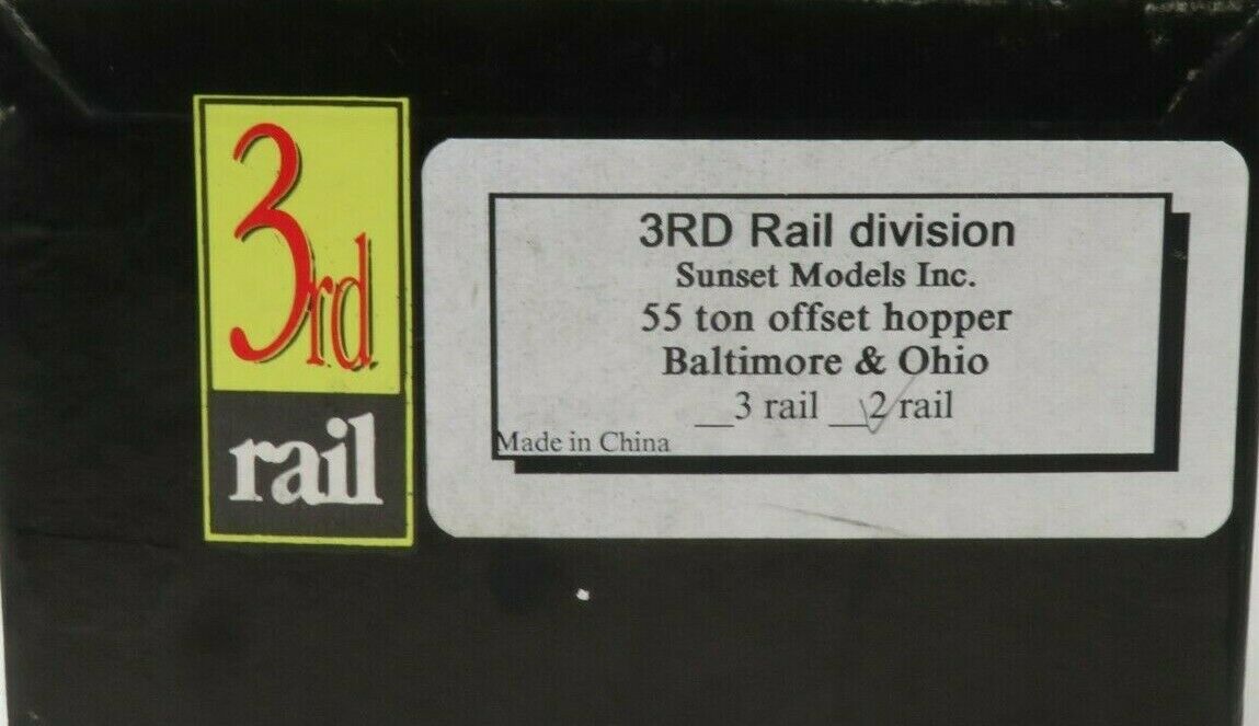 3rd Rail 180926 Baltimore & Ohio 55 Ton Hopper NIB (FRONT & BACK WHEELS BROKEN)