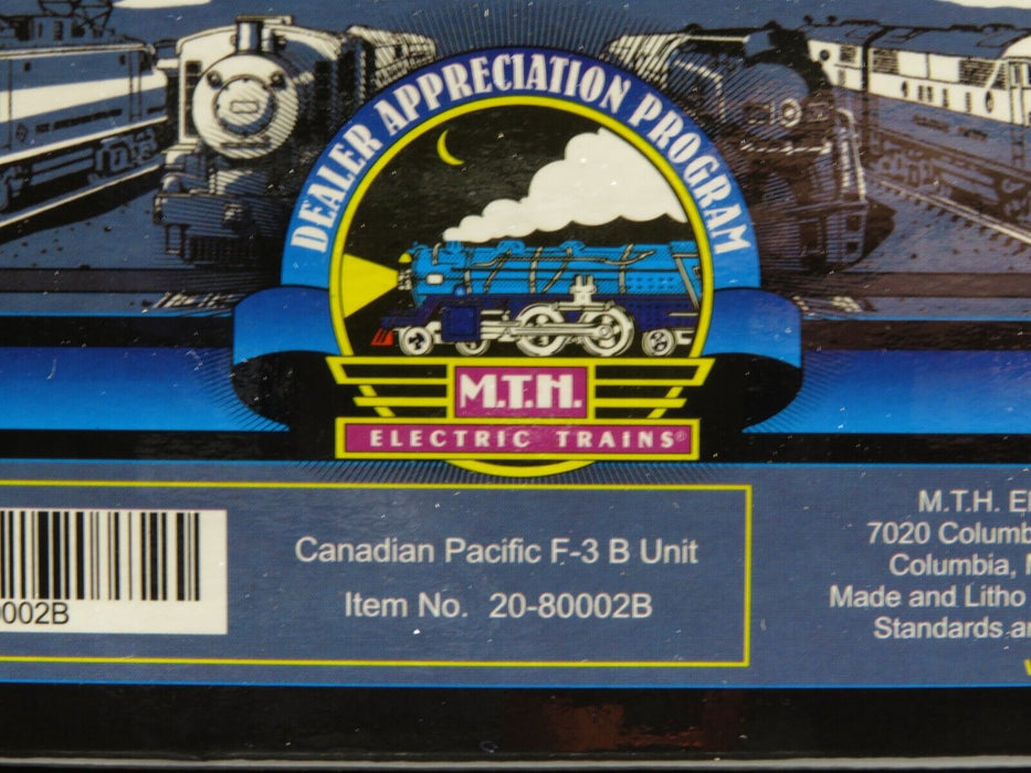 MTH  20-80002B Canadian Pacific F-3 B-Unit Only NIB